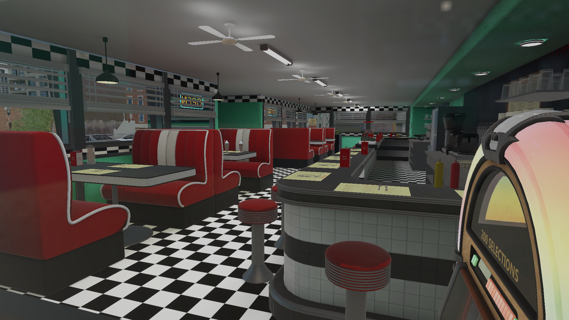 Retro Diner Environment Showcase